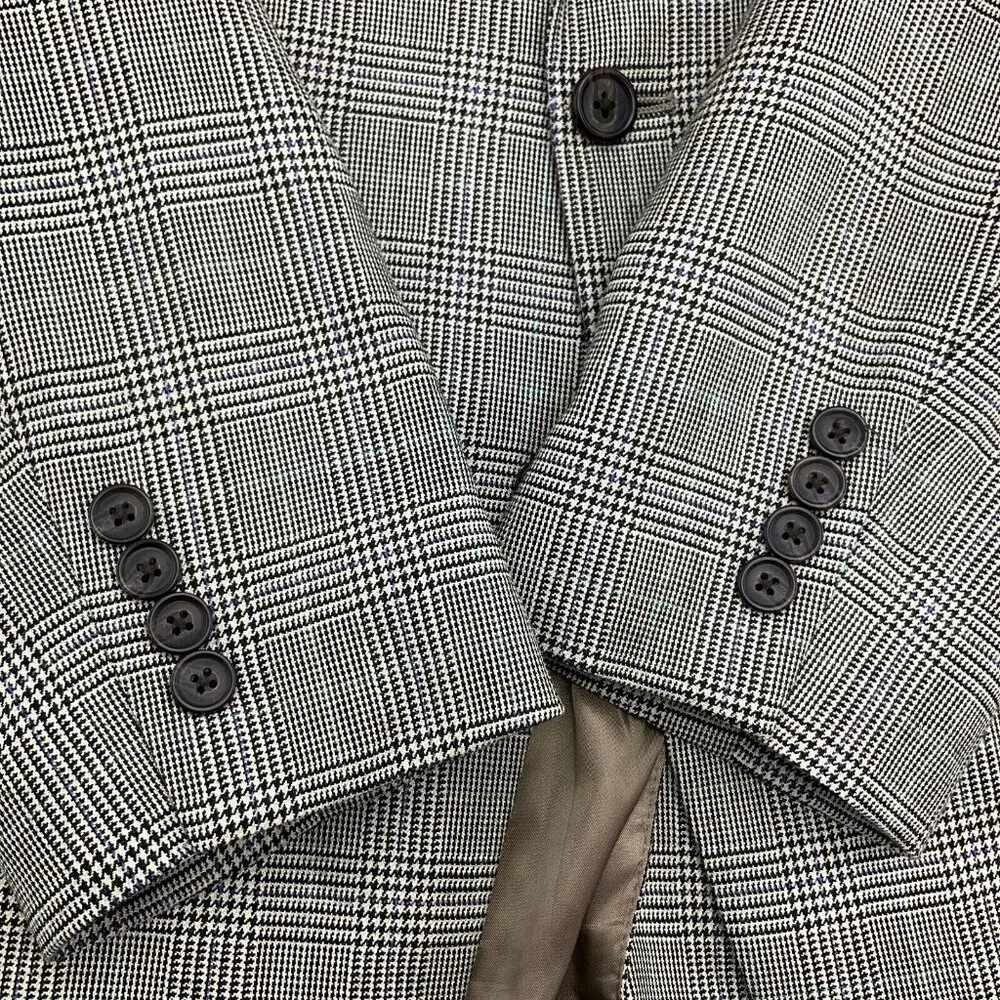 Lauren Ralph Lauren Blazer Men 40R‎ Purple Tan Prince Edward Plaid Silk Wool